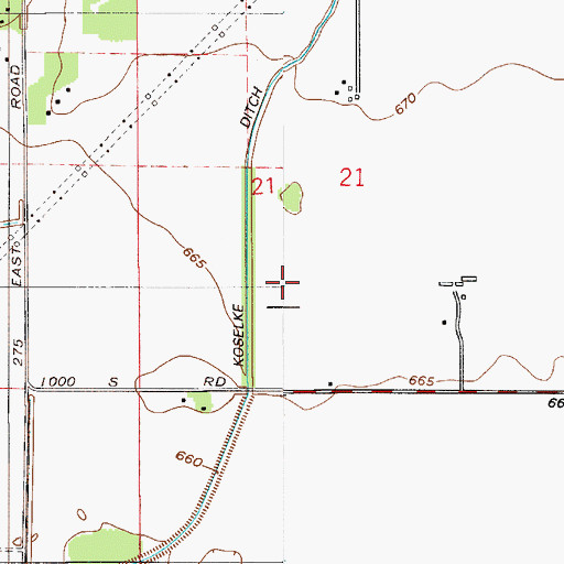 Topographic Map of Township of Pleasant, IN