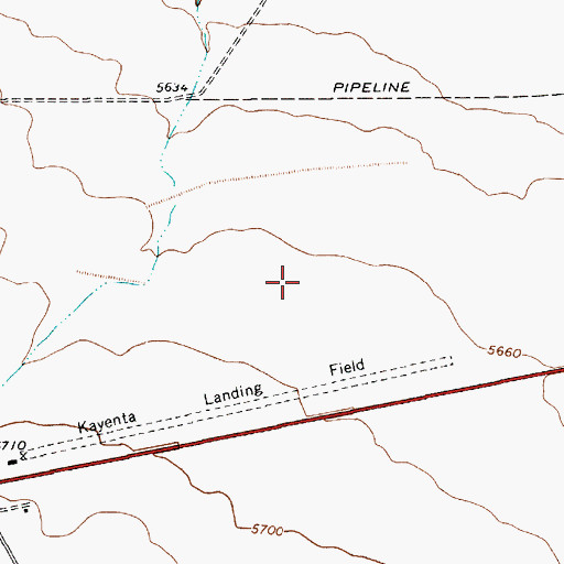 Topographic Map of Kayenta Airport, AZ