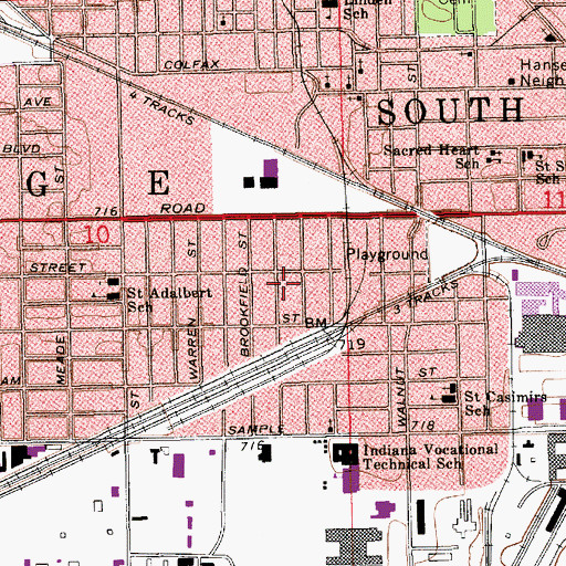 Topographic Map of Township of Portage, IN