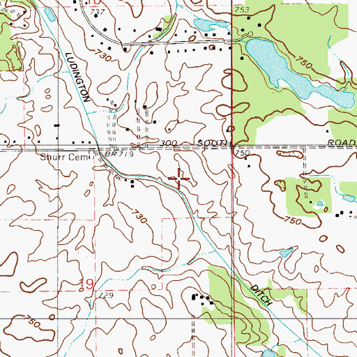 Topographic Map of Township of Porter, IN
