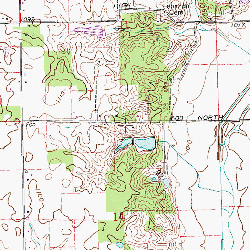 Topographic Map of Township of Prairie, IN