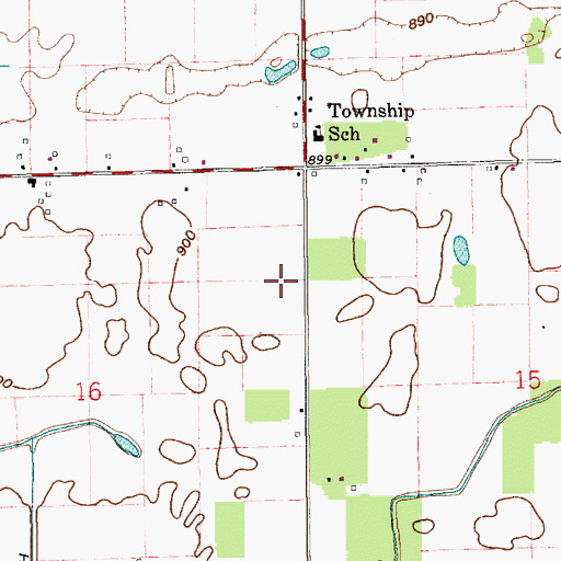 Topographic Map of Township of Prairie, IN