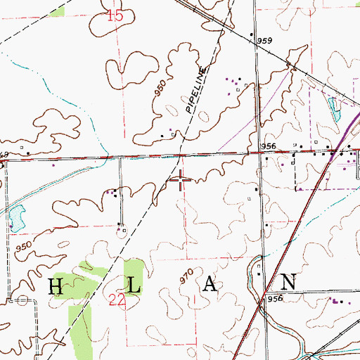 Topographic Map of Township of Richland, IN