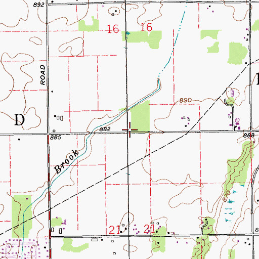 Topographic Map of Township of Richland, IN