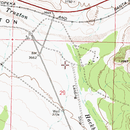 Topographic Map of X Bar 1 Ranch (Lower) Airport, AZ