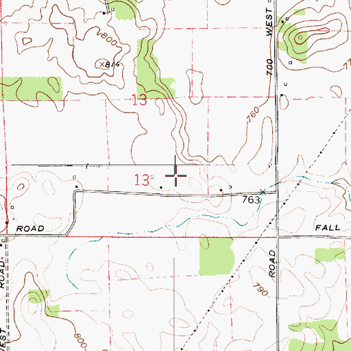 Topographic Map of Township of Ripley, IN