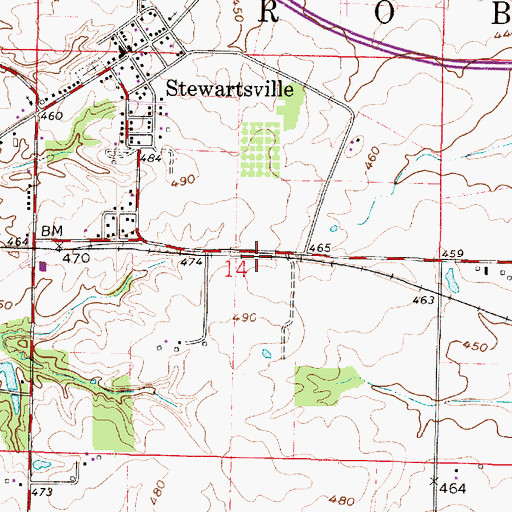 Topographic Map of Township of Robb, IN