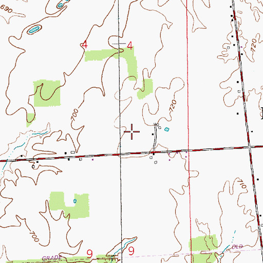 Topographic Map of Township of Rock Creek, IN