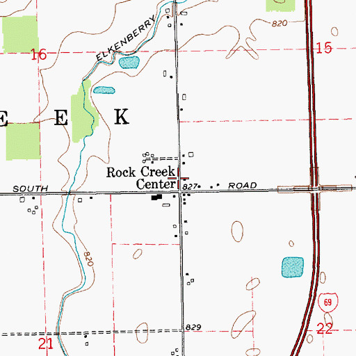 Topographic Map of Township of Rock Creek, IN