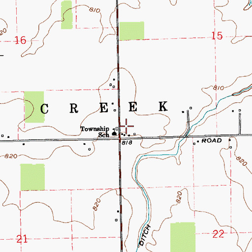 Topographic Map of Township of Rockcreek, IN