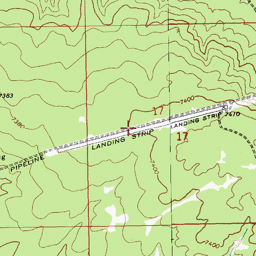 Topographic Map of Transwestern Pipeline Number Four Airport (historical), AZ