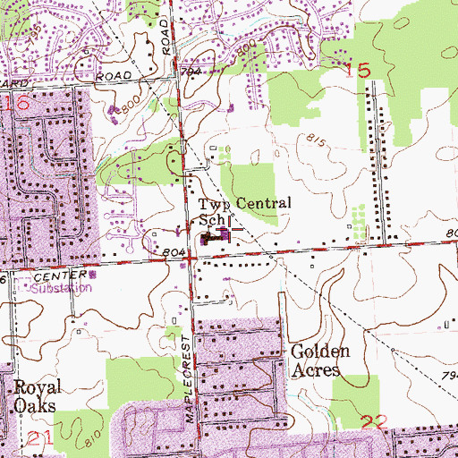 Topographic Map of Township of Saint Joseph, IN