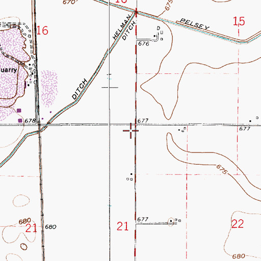 Topographic Map of Township of Salem, IN