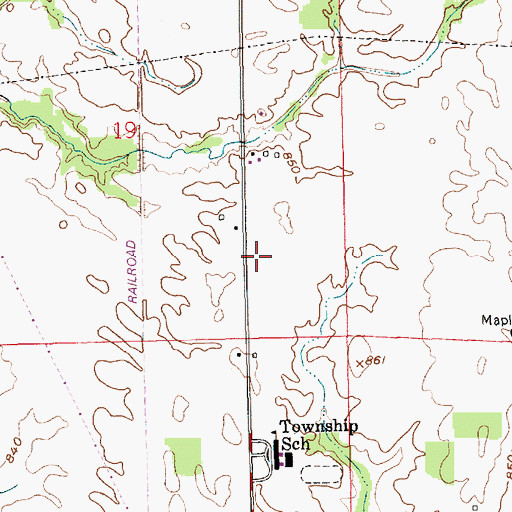 Topographic Map of Township of Sandcreek, IN