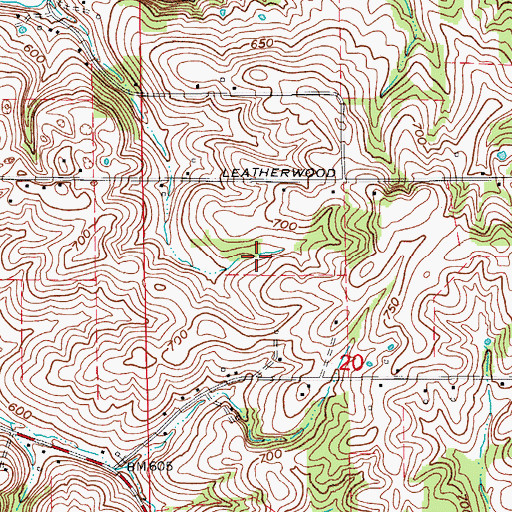 Topographic Map of Township of Shawswick, IN