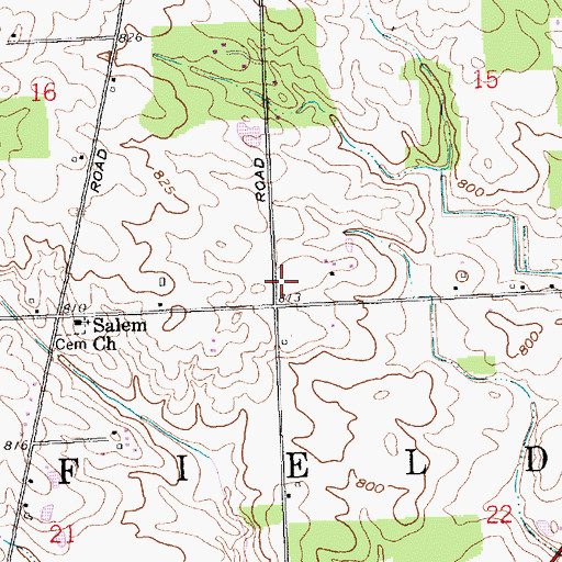 Topographic Map of Township of Springfield, IN