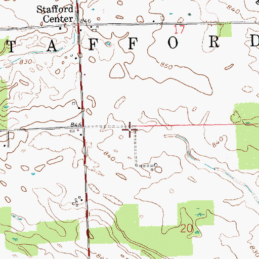 Topographic Map of Township of Stafford, IN