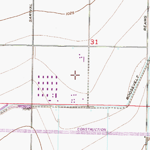 Topographic Map of Marsh Airstrip (historical), AZ