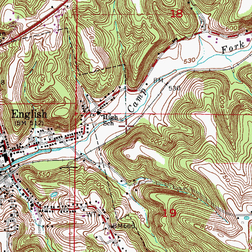 Topographic Map of Township of Sterling, IN