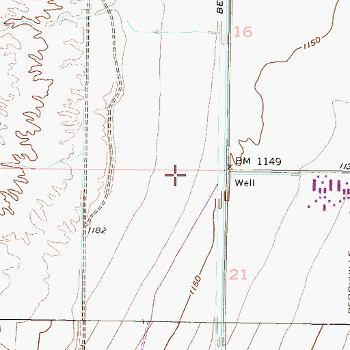 Topographic Map of Coyner Airstrip, AZ