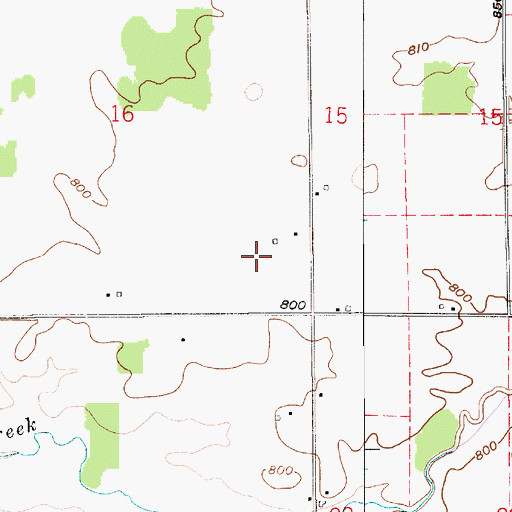 Topographic Map of Township of Sugar Creek, IN