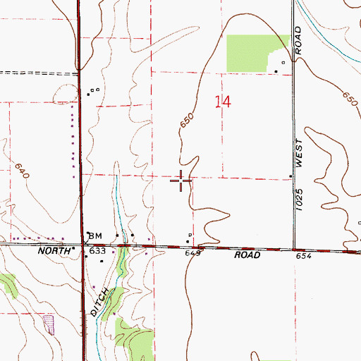 Topographic Map of Township of Tippecanoe, IN