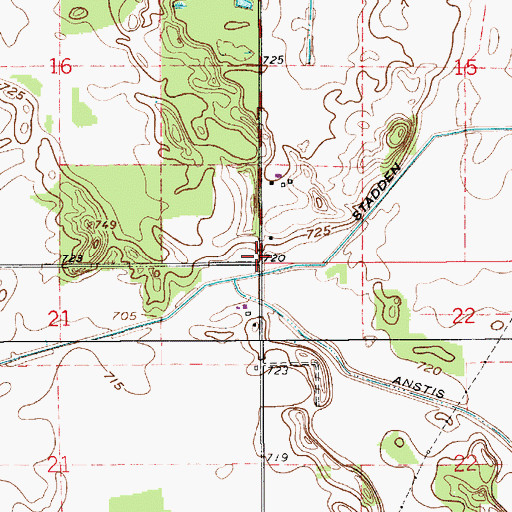 Topographic Map of Township of Tippecanoe, IN