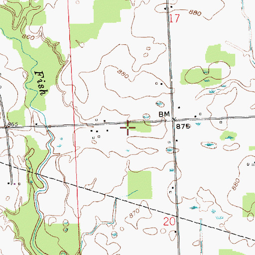 Topographic Map of Township of Troy, IN