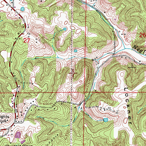 Topographic Map of Township of Troy, IN
