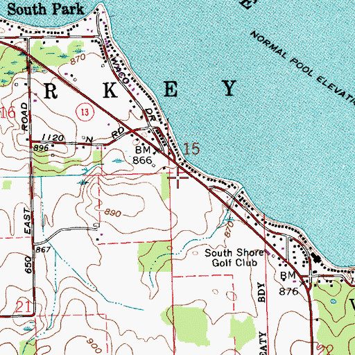 Topographic Map of Township of Turkey Creek, IN