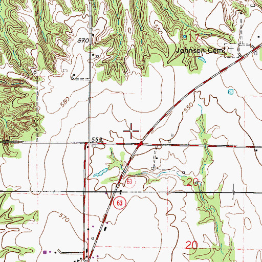 Topographic Map of Township of Turman, IN