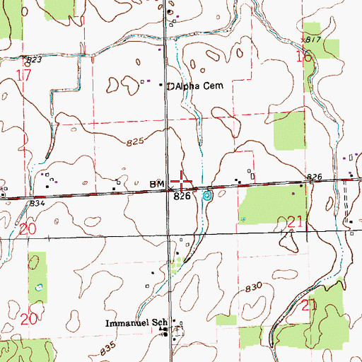 Topographic Map of Township of Union, IN