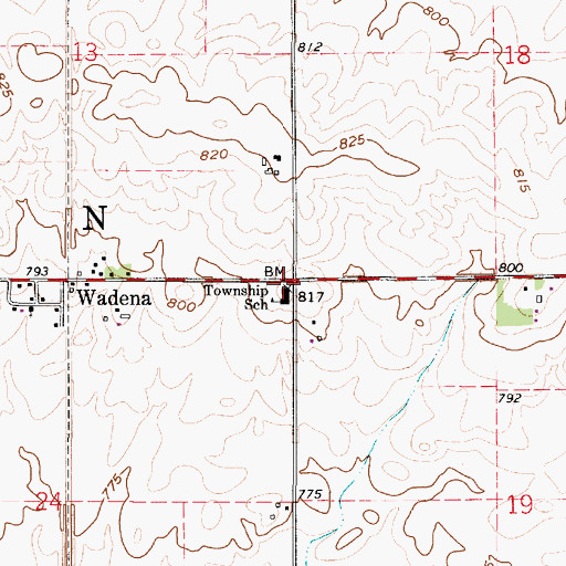 Topographic Map of Township of Union, IN