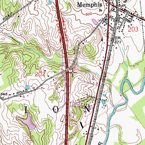 Topographic Map of Township of Union, IN