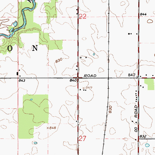 Topographic Map of Township of Union, IN