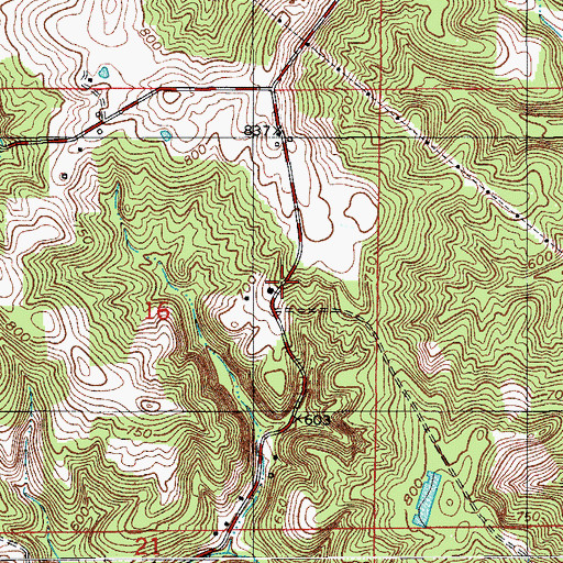 Topographic Map of Township of Union, IN