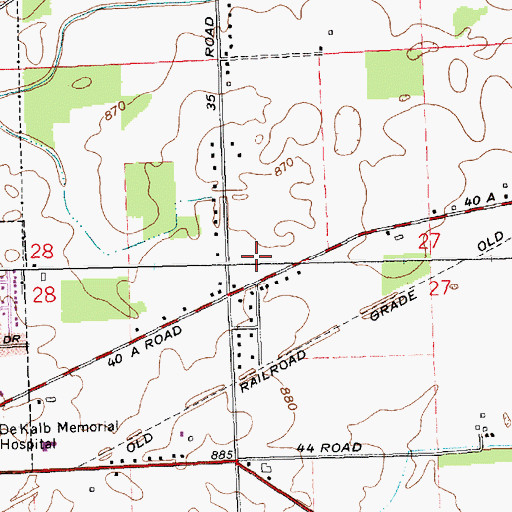 Topographic Map of Township of Union, IN