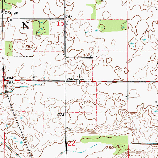 Topographic Map of Township of Union, IN