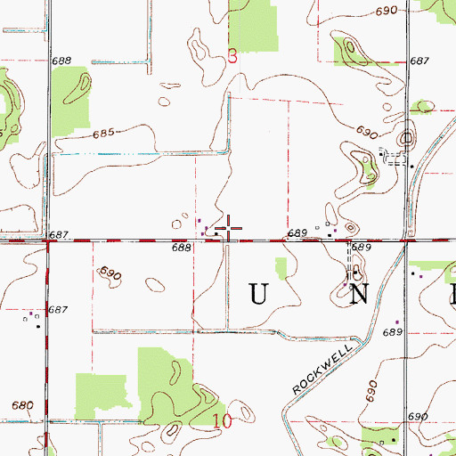 Topographic Map of Township of Union, IN
