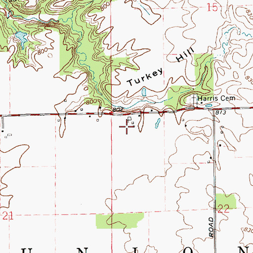 Topographic Map of Township of Union, IN
