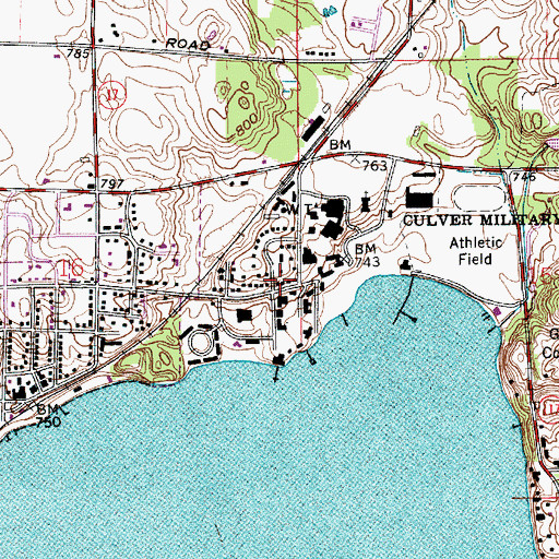 Topographic Map of Township of Union, IN