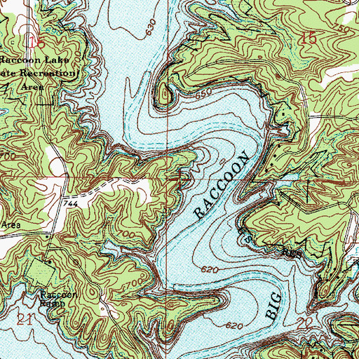 Topographic Map of Township of Union, IN