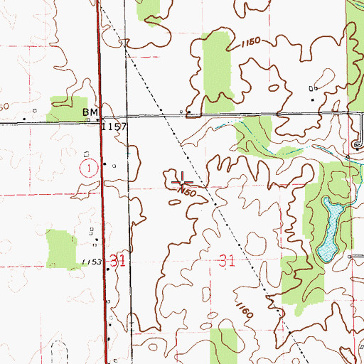 Topographic Map of Township of Union, IN