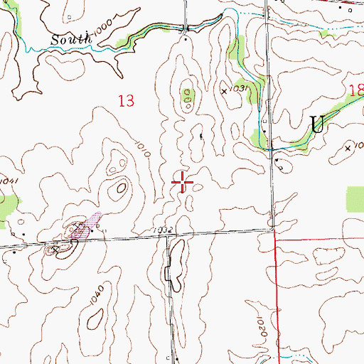 Topographic Map of Township of Union, IN