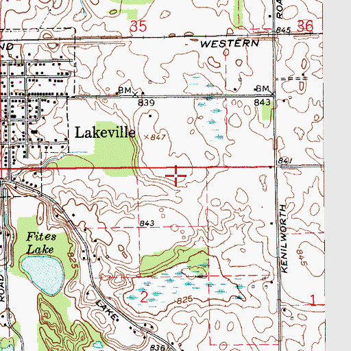 Topographic Map of Township of Union, IN