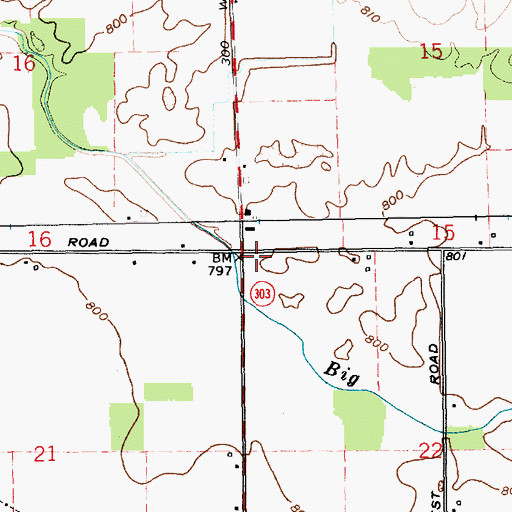 Topographic Map of Township of Union, IN