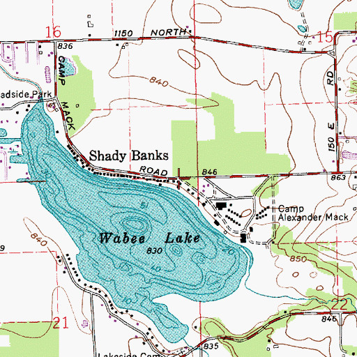 Topographic Map of Township of Van Buren, IN