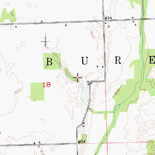 Topographic Map of Township of Van Buren, IN