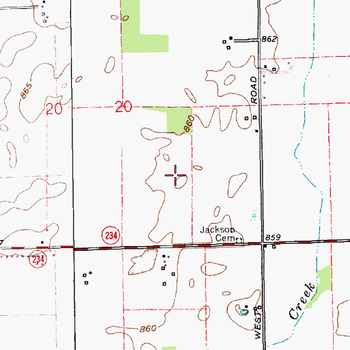 Topographic Map of Township of Vernon, IN