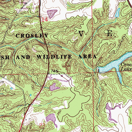 Topographic Map of Township of Vernon, IN